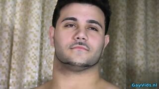 Muscle Gay Threesome With Cumshot
