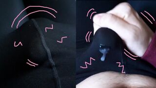 Cute boy cums in his super tight leggings