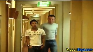 Asian Cums Over Himself