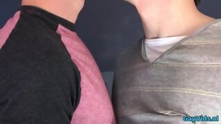 Brunette Gay Spanking And Cumshot
