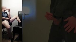roommate caught masturbating while anal penetrating himself and watching gay porn