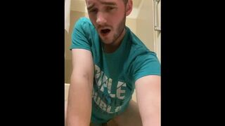 Pounding dildo with ass cum denial (chastity cage) Hot Moans