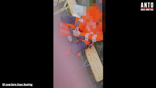 Straight Apprentice Construction Worker Convinced to Get a Blowjob for $