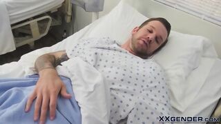 Dirty Shemale Nurse Blows Big Cock