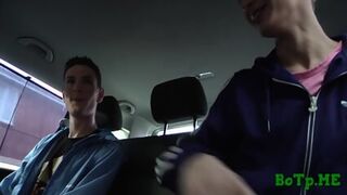 Awesome Car Sex Makes Him Cum