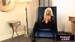 Ebony Femboi Masturbating Until Cumshot