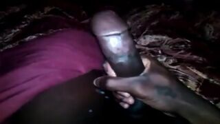 Stroking Bbc Cumshot Playing With My Big Long Black Dick