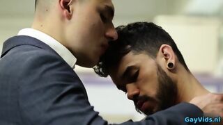 Muscle Bear Threesome With Facial Cum