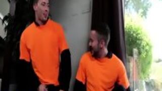 Brawny Athlete Cum Soaked