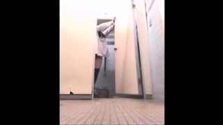 Asian Crossdresser Cums Outside