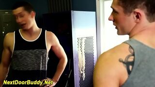 Jock Jizz Soaked At Gym