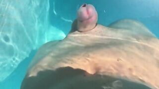 Hands Free Cumshot Swimming Pool