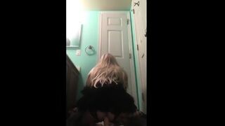 Crossdresser Rides Dildo Until Cumming