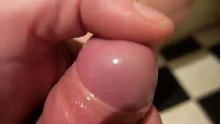 Uncut Foreskin Fun With Cum Close Up