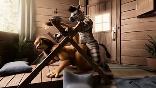 Matt Lion And Zebra