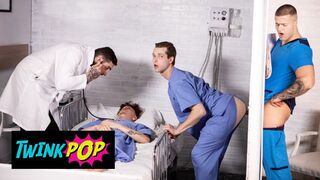 TWINKPOP - Handsome Hunk Clark Delgaty Fucks Benjamin Blue Doggystyle On The Hospital Bed