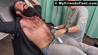 Bearded Jaxton returns to show off his ticklish size 12 feet
