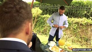 Muscle Gay Flip Flop With Cumshot
