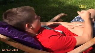 Cute Blond Solo On Garden Jerk Off And Cumshot