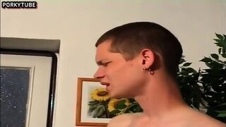 Hot Boy At Home Whit Big Dick Whit Yellow Dildo Wank And Cum