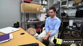 Boss Is Teaching His Employee How To Suck His Black Cock Properly, As Reward He Got Fucked Hard