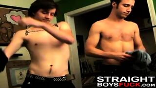 Straight Gal Sucks Two Cute Straight Guys Big Dicks
