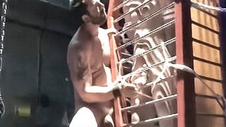 BoundMucleJocks: Master Franco Dax wraps Chet Walkers balls until it almost burst