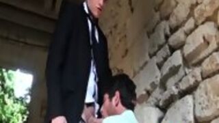 French Stud Sucks Cock