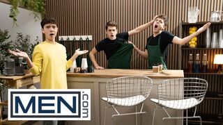 MEN - Sam Ledger Wants A Coffee But Ends Up Taking Joey Mills's Cock In His Mouth