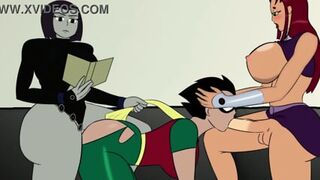 Teen Titans Futanari Gangbang