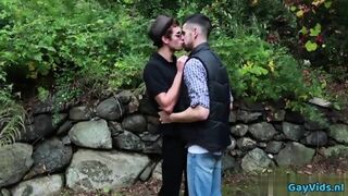 Muscle Gay Threesome And Facial