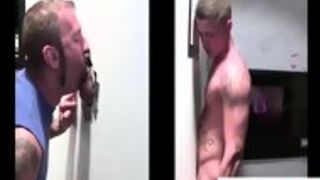 Gay Dude At Gloryhole Sucking Straight Guy Cock