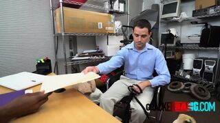 MASSIVE SHLONG Sucked By White Straight Dude Looking For Job