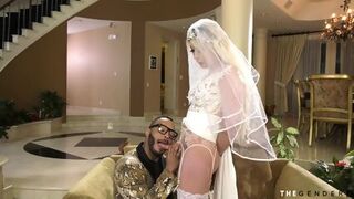 Gorgeous Trans Bride Cheating With Her Ex Lover BBC