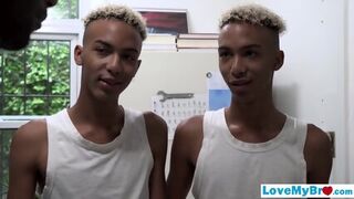 Twin Stepsiblings Anal Fucked By Their Big Stepbrother