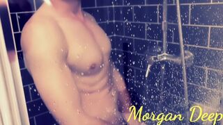 Sensual jerk off in shower before deep anal with my slut friend - Morgan Deep
