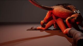 Choking on the monster cock