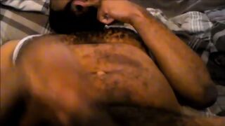 Me Showing Off Hairy Chest And Belly While Jerking Off