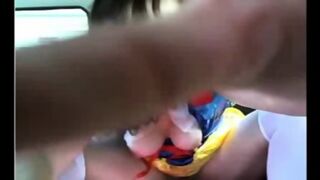 Webcam Style Dildo S Vagina In Public Recreation Area As Bright White