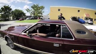 TWO Uniformed BIG-DICKED Pervs Suck Thug S Ebony Cock