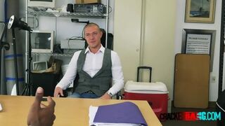 Russian Cracker Comes In To Get Drilled By Horny Directors Big Black Cock