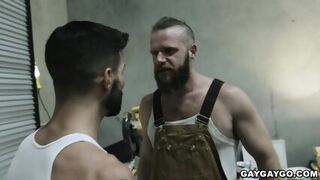 Brian And Casey Alternately Sucks And Bangs Inspector Deep S Big Black Cock