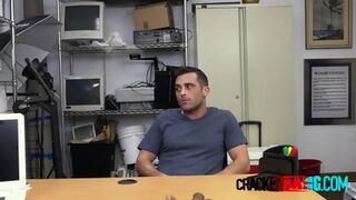White Cracker Blows And Takes Directors Big Black Cock For Cash