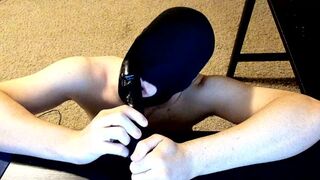 Sucking and licking a Nice Thick Black Dildo in My Hood