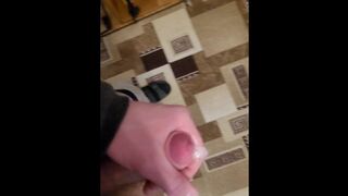 Jerk off while 80's lamp in anal