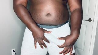 Muscular BBC shows off Body and Jerks While Watching Porn