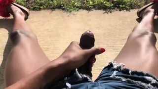 Homemade Black Tranny Outdoor Transporner Net