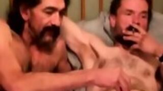 Two Hairy Rednecks Taste Eachothers Sausage