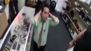 Hairy Amateur Thief Catches Stealing In The Pawnshop And Ends Up Getting Hole Fucked