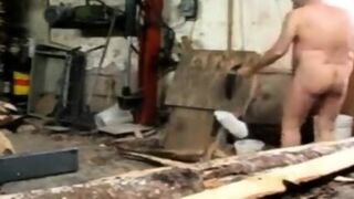 Grandpa In A Sawmill